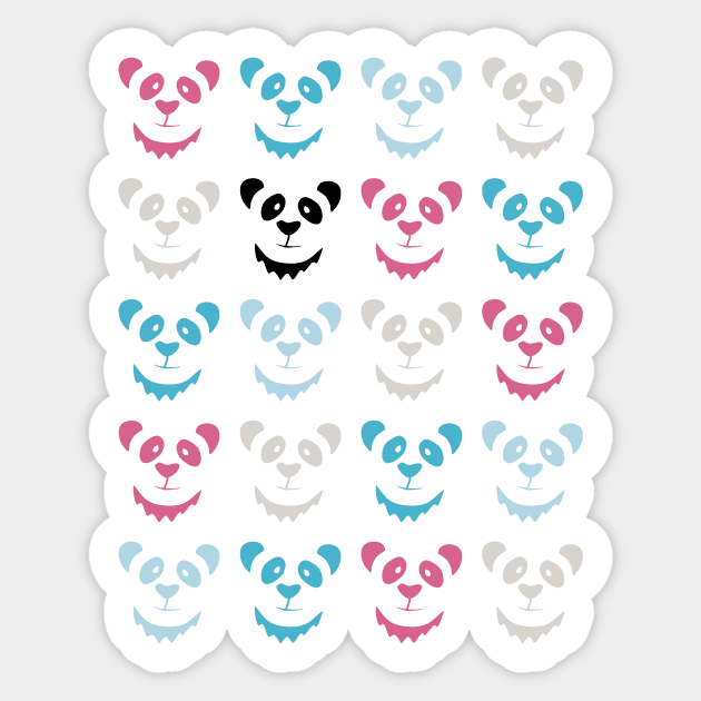 Panda Commotion Sticker by Beth Thompson Art